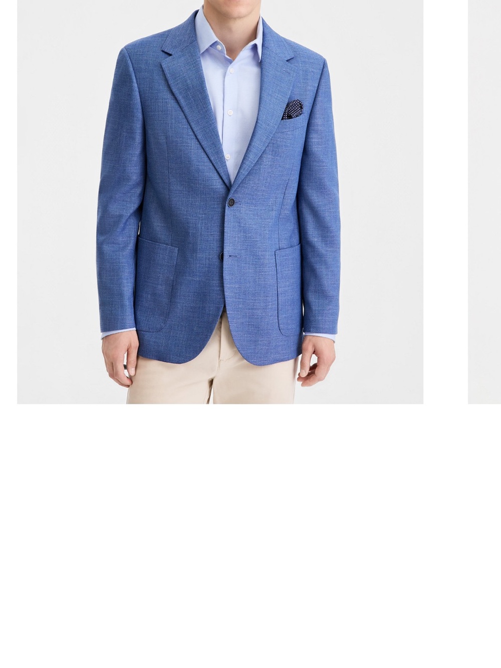 Blue Men's Two-Button Linen-Blend Nautica modern fit  Sport Coat